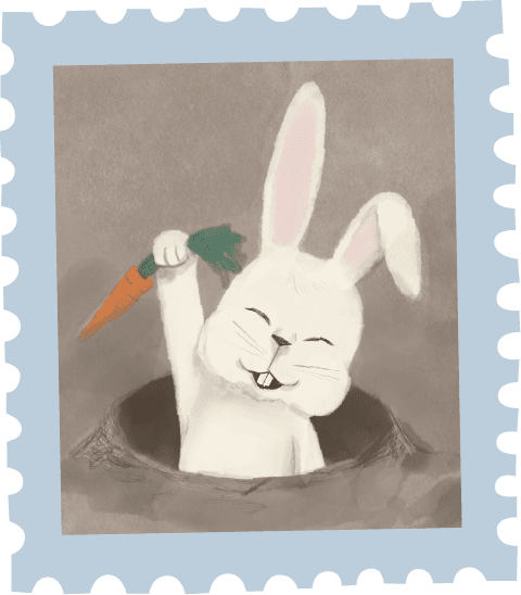 Estampilla conejos